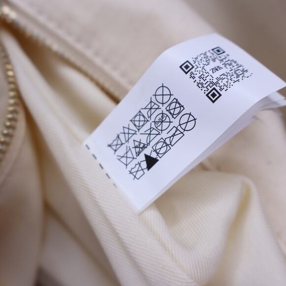 ZARA Faux Leather Shopper’s Bag Black Top Handle Canvas Insert Shoulder Bag - Picture 8 of 8